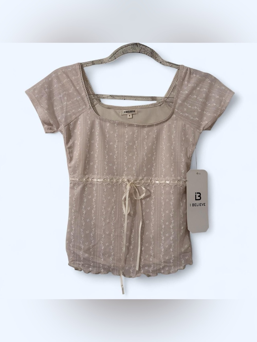NWT I Believe Women's Short Sleeve Top